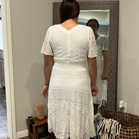 Rabbit Rabbit Rabbit Designs, size 10, white crochet dress. Very good condition. - Picture 9 of 9